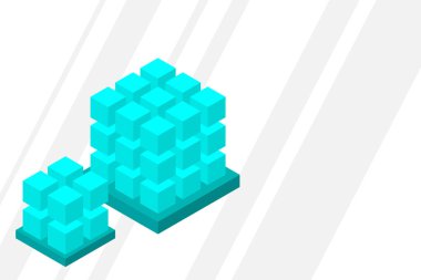 Isometric Dijital Teknoloji Web Afişi. Büyük Veritabanı Öğrenme Algoritması. Analiz ve Bilgi. Büyük Veri Erişim Depolama Bilgi Yönetimi ve Analizi.