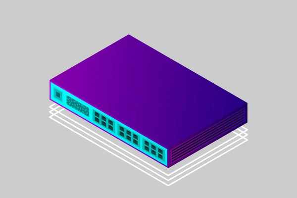 Interruptor Isométrico Com Link Para Cima Ilustração Vetorial Porta —  Vetores de Stock