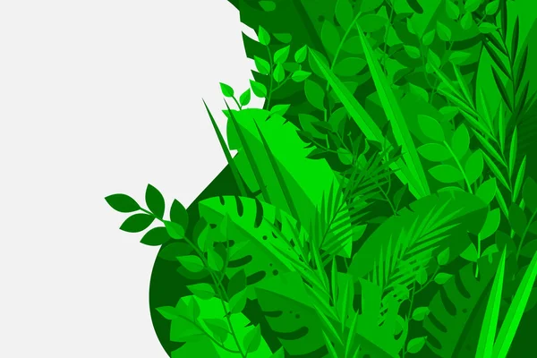 夏令热带树叶矢量设计 — 图库矢量图片