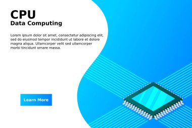 Yüksek teknolojili elektronik PCB işlemci, mikroçip ve parlayan dijital elektronik sinyalli devre kartı. Entegre devredeki işlemci. Enerji hatları neon. 3d illüstrasyon