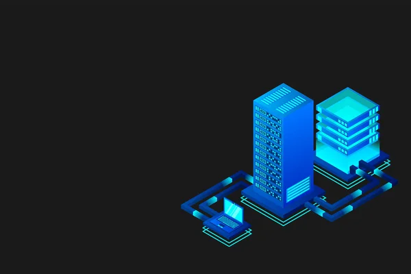 Transferencia Datos Usuario Servidor Alojamiento Datos Flujo Datos Almacenamiento Datos — Archivo Imágenes Vectoriales