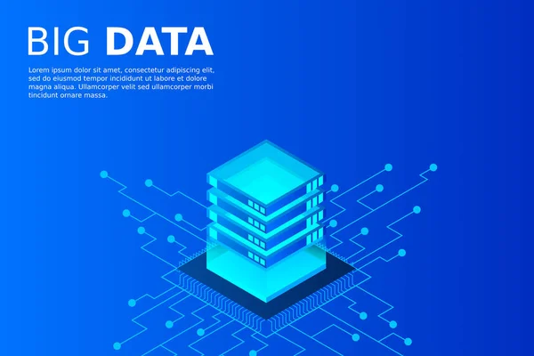 디지털 배너입니다 Big Data Machine Learning Algorithms 분석과 데이터 스토리지 — 스톡 벡터