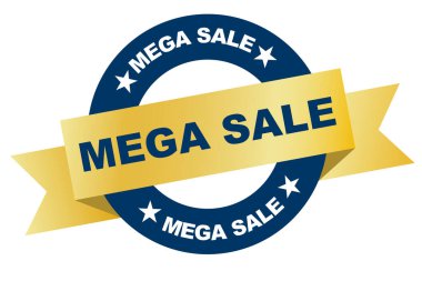 Büyük indirim kurdelesi. Büyük indirim tabelası. Büyük indirim. Vektör illüstrasyonu