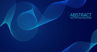 Tasarım için soyut dalga elemanı. Tarzlanmış çizgi sanat arka planı. Dijital frekans dengeleyici. Soyut renkli çizgiler vektör arkaplanı. Renk arkaplan illüstrasyonu