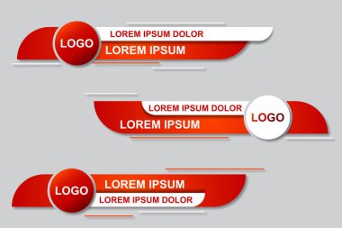 Modern geometrik alt üçüncü afiş şablon tasarımı. Renkli alt üçler şablon vektörünü ayarlayın. Vektör illüstrasyonu