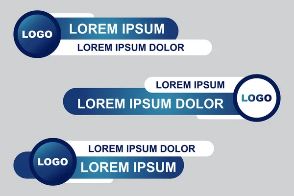 Diseño Geométrico Moderno Plantilla Del Tercer Banner Inferior Coloridos Tercios — Vector de stock