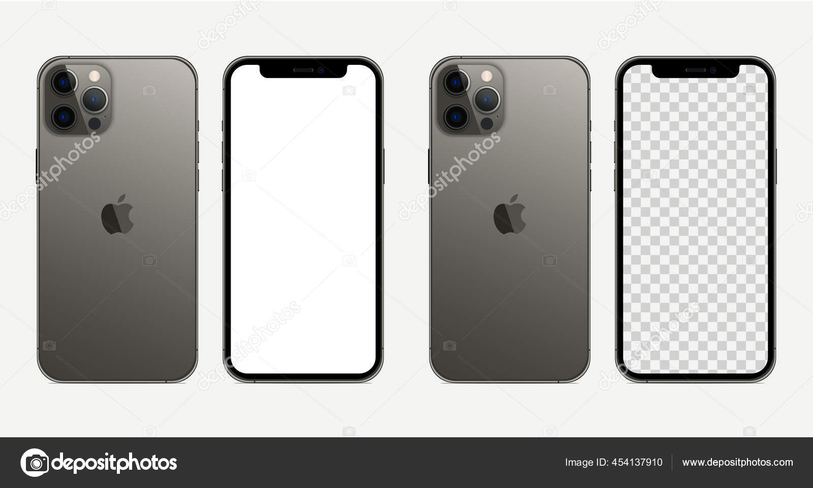 New Iphone Pro Pro Max Graphite Color Mock Screen Iphone Vector Image By C Aozorastock Vector Stock