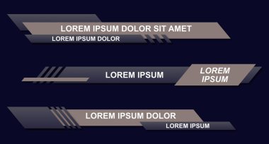 Modern geometrik alt üçüncü afiş şablon tasarımı. Renkli alt üçler şablon vektörünü ayarlayın. Modern, basit, temiz tasarım tarzı