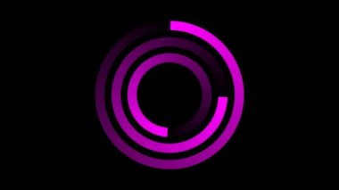 Çember Yükleme simgesi koyu arkaplan ile animasyon dışarı döngü. 4K kusursuz döngü video görüntüleri.