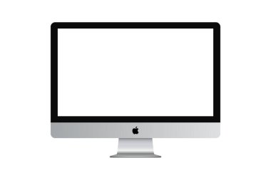 MAGELANG, INDONESIA - MAY 21, 2021: Set Apple device imac. Editorial vector illustration. clipart