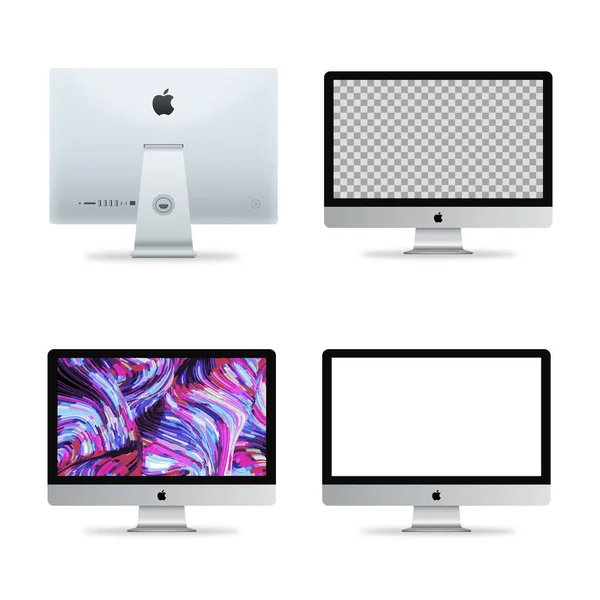 Magelang Indonesien Mai 2021 Set Apple Device Imac Editorische Vektorillustration — Stockvektor