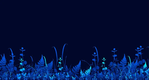 Διάνυσμα Φωτεινό Μπλε Ρεαλιστική Απρόσκοπτη Σύνορα Γρασίδι Απομονωμένο Φόντο Εικονογράφηση — Διανυσματικό Αρχείο