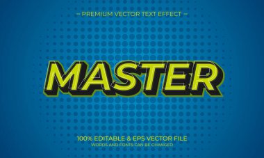 Modern düzenlenebilir metin tarzı efekti. Düzenlenebilir yazı tipi. Vektör İllüstrasyonu