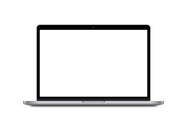 Device screen mockup. Realistic Open Laptop in Blank Screen for you design. Vector EPS10