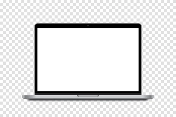 Gerätebildschirm Attrappe Realistischer Open Laptop Blank Screen Für Ihr Design — Stockvektor