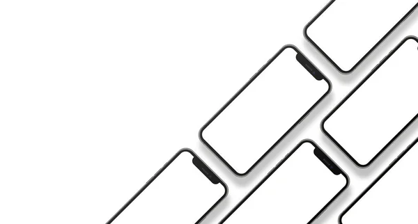 Colagem Iphone Pro Max Com Vista Frontal Tela Branco — Vetor de Stock
