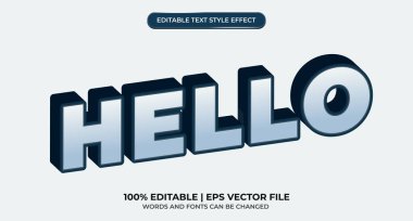 Merhaba düzenlenebilir metin efekti