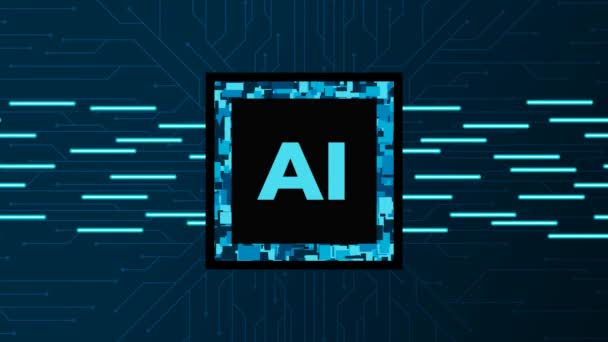 Visualizzazione Avanzata Del Concetto Tecnologia Processore Cpu Circuit Board Microchip — Video Stock