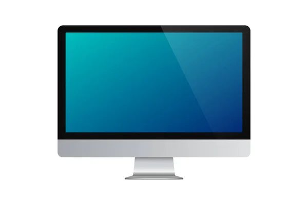 Realistischer Computer Oder Monitor Premium Vektor — Stockvektor