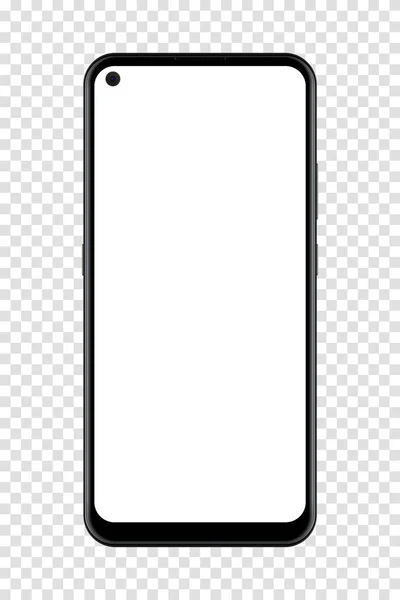 Modèle Réaliste Smartphone Une Maquette Smartphone Vue Face Appareil Vecteur — Image vectorielle