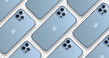 MAGELANG, INDONEZYA - 21 Eylül 2021: Apple Inc. 'in yeni iPhone 13 profosyonel veya profosyonel maksimum iPhone' u. Vektör illüstrasyonu