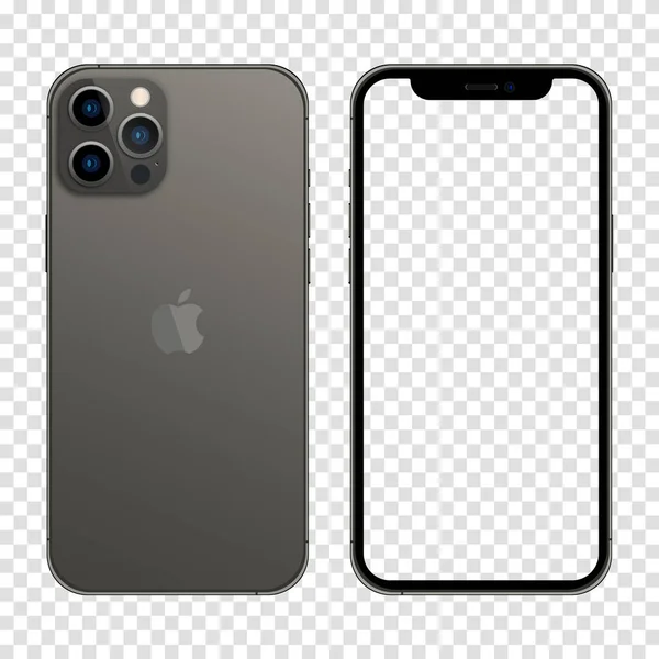Yeni çıkan iPhone 13 maksimum Graphite rengi. Gerçekçi bir akıllı telefon modeli. Sunum şablonu için Aygıt UI UX modeli