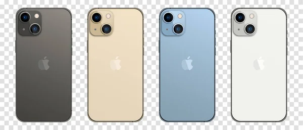 Magelang Indonesien September 2021 Insamling Iphone Fyra Färger Grafit Guld — Stock vektor