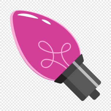 Modern ampul. Renkli ampul. Dekorasyon için renkli bir ışık. Tatil süsleri. Vektör illüstrasyonu