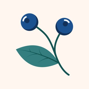 Yabanmersini. Kış bitkisi Kış dalları ve yaprakları. Kış çiçekleri. Tatil dekorasyonu. Vektör illüstrasyonu