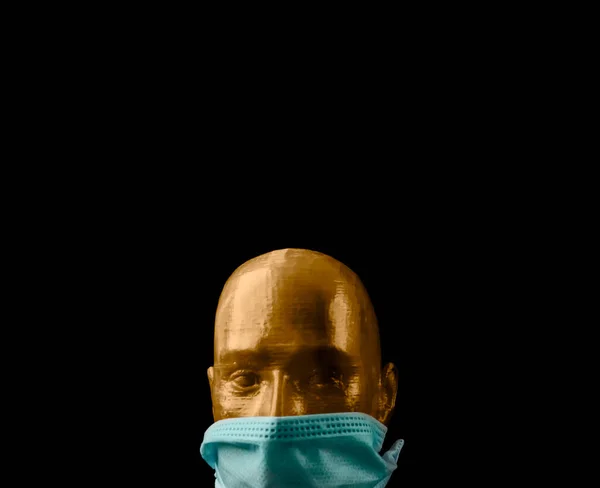 3D Human Head Wearing a Mask