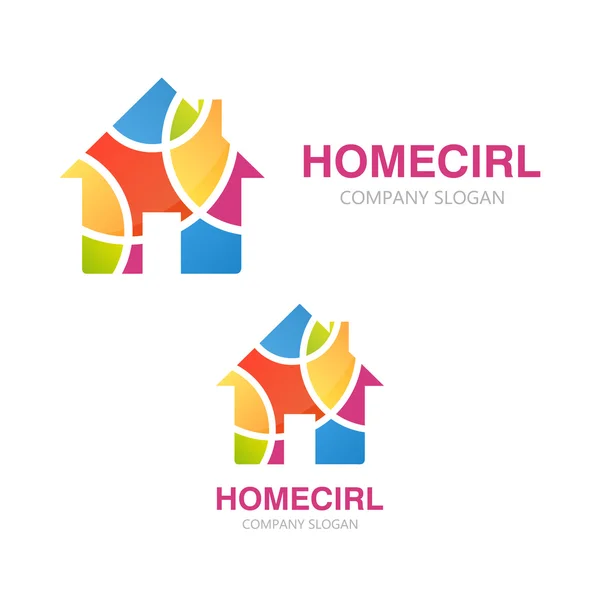 Diseño del logotipo de la casa. Símbolo creativo de bienes raíces o icono — Archivo Imágenes Vectoriales
