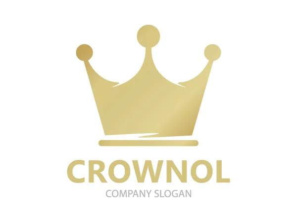 Crown vector logo template — Stock Vector