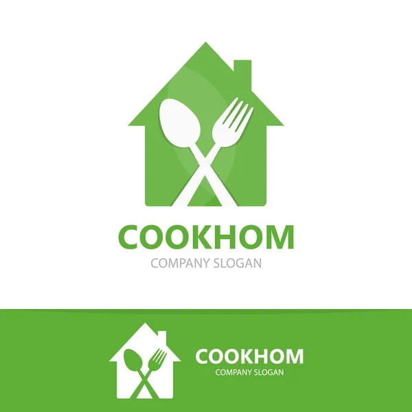 Modelo de design de logotipo de cozinha vetorial — Vetor de Stock