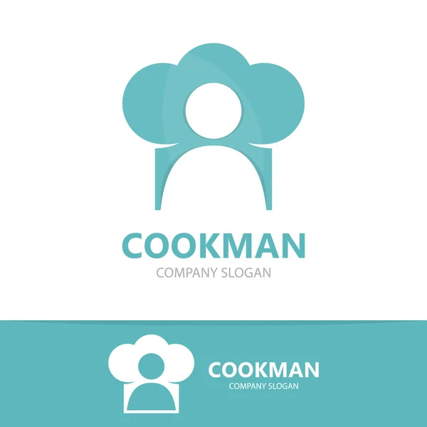 Векторний шеф-кухар і шаблон дизайну логотипу для приготування їжі . — стоковий вектор