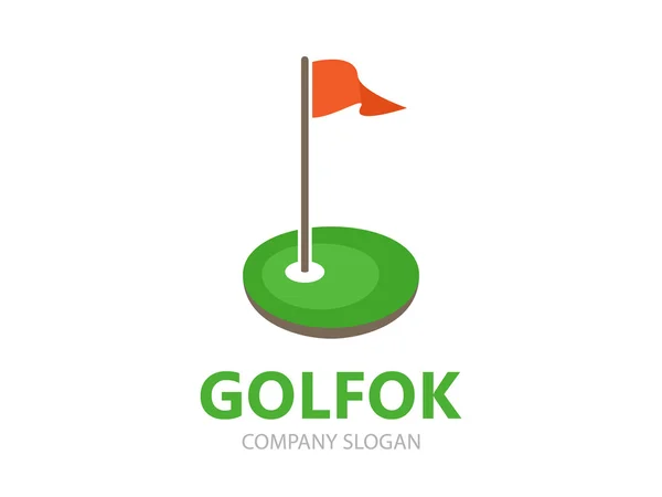 Projeto do logotipo do clube de golfe do vetor. Logotipo de golfe. Design de logotipo de golfe. Logotipo de golfe. Forma de golfe. Ícone de golfe . — Vetor de Stock