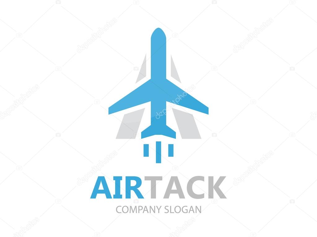 Vector Airplane And A Letter Logo Design Airport Logo Sky Travel