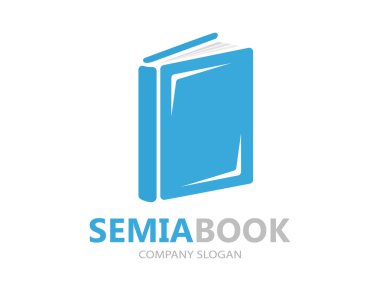 Vektör logo kavramı açık kitap