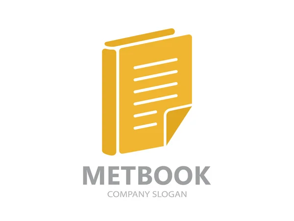 Sablon logo a könyvtár vagy a könyvesbolt. — Stock Vector
