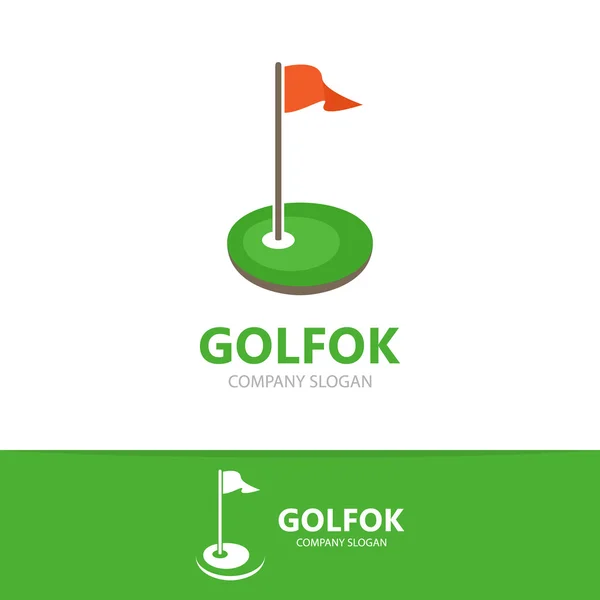 Design de logotipo do clube de golfe vetorial . — Vetor de Stock