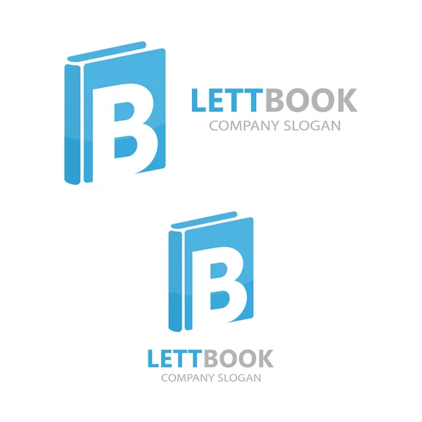 Vector logo-combinatie van een boek en letter b — Stockvector