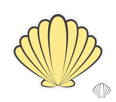 Vektör deniz kabuğu logosu
