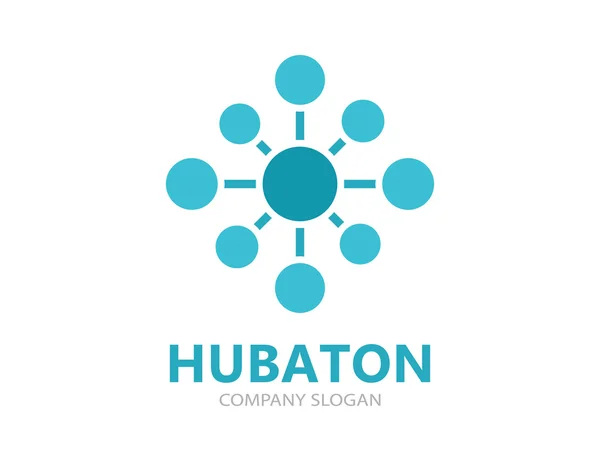 Hub verbinding logo ontwerp — Stockvector