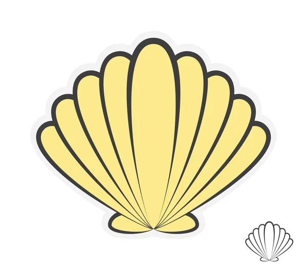 Vector sea shell logo — Stock Vector