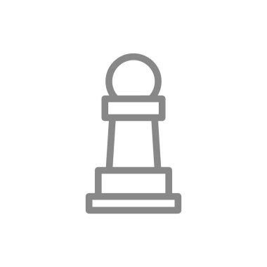 Piyon satranç çizgisi simgesi. Masa oyunu, masa eğlence sembolü