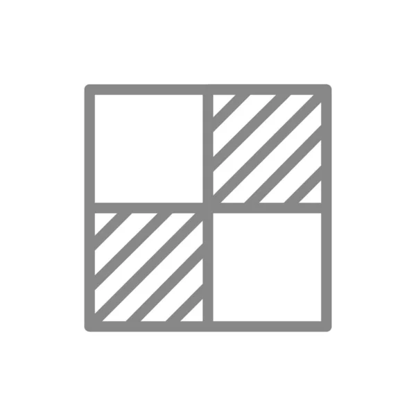 Satranç tahtası çizgisi simgesi. Masa oyunu, masa eğlence sembolü — Stok Vektör