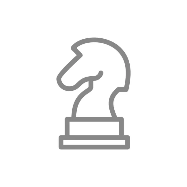 Icono de línea de ajedrez caballero. Juego de mesa, símbolo de entretenimiento de mesa — Vector de stock