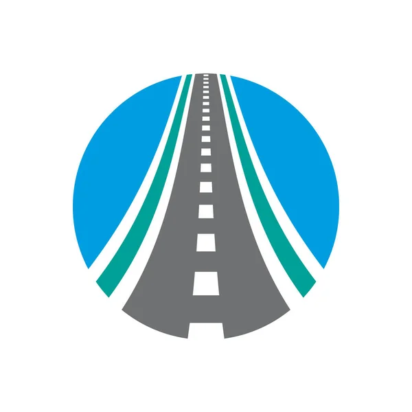 Комбинация векторного логотипа. Символ автомагистрали и изогнутой дороги. — стоковый вектор