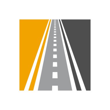 Vector yarış pisti logosu kombinasyonu. Yol ve sokak sembolü.