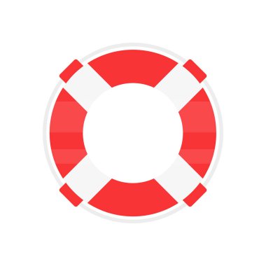 Filika renkli çizgi simgesi. Lifebuoy, yardım sembolü.
