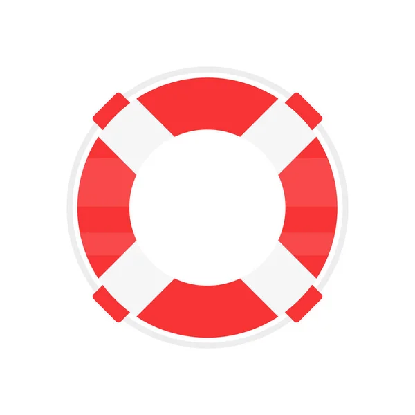 Lifeboat färgad linje ikon. Livboj, hjälp symbol. — Stock vektor